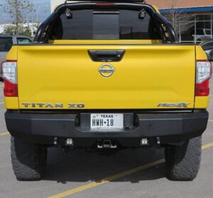 Steelcraft Fortis Rear Bumper Fine Texture Black for 2016-2023 Nissan Titan XD and 2017-2023 Nissan Titan - 76-24080 