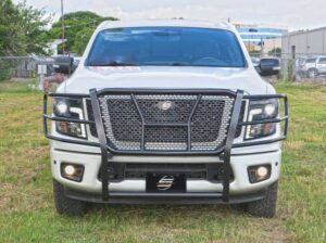 Steelcraft HD Grille Guard Semi-gloss Black for 2017-2023 Nissan Titan PRO-4X - 50-4140C 
