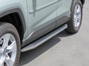 Steelcraft STX100 Running Boards Black/Stainless Steel Trim 19-22 Toyota Rav4 - 135190 