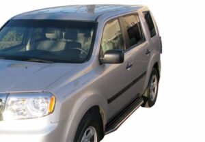 Steelcraft STX100 Running Boards Black/Stainless Trim 09-15 Honda Pilot - 155110 