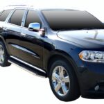 Steelcraft STX100 Running Boards for 11-22 Dodge Durango (No Drilling/Cutting Required) Black/Stainless Trim - 121120 