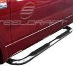 Steelcraft Stainless Steel 3" Round Sidebars 04-08 Ford F150 Super Cab - 212417 