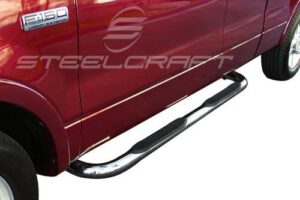 Steelcraft Stainless Steel 3" Round Sidebars 04-08 Ford F150 Super Cab - 212417 