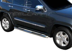 Steelcraft Stainless Steel 3" Round Sidebars 11-21 Jeep Grand Cherokee S/S - 223207 