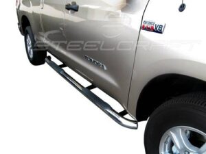 Steelcraft Stainless Steel 3" Round Sidebars Toyota Tundra Double Cab 2007-2020 - 233107P 