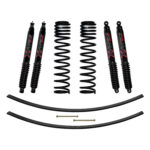 Skyjacker 3" Coils and Leaf Springs. Lift Kit Black MAX Shocks for 86-92 Comanche MJ - JC305BPBLT