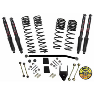 Skyjacker 3.5-4" Coils Lift Kit Black MAX Shocks for 18-19 Jeep Wrangler. - JL40BPBLT