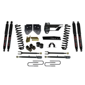 Skyjacker 4" Coil Springs Lift Kit Black MAX Shocks for 17-19 Ford F-350 Super Duty. - F174024K3-B