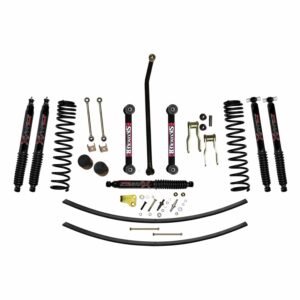 Skyjacker 4.5" Springs Lift Kit Black MAX Shocks for 84-01 Cherokee XJ - JC451KBLT