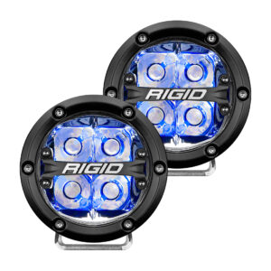 RIGID 360-Series 4 Inch Led Off-Road Spot Beam Blue Backlight Pair - 36115