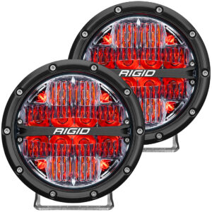 RIGID 360-Series 6 Inch Led Off-Road Drive Beam Red Backlight Pair - 36205