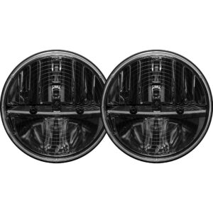 RIGID 7 Inch Round Heated Headlight With Pwm Adaptor Pair - 55004
