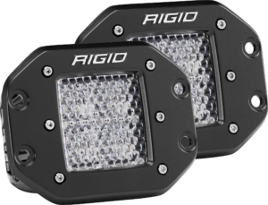 RIGID Diffused Flush Mount Black Pair D-Series Pro - 212513