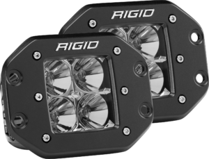 RIGID Flood Flush Mount Black Pair D-Series Pro - 212113