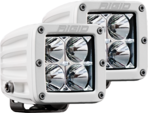 RIGID Hybrid Flood Surface Mount White Housing Pair D-Series Pro - 602113