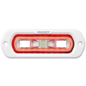 RIGID SR-L Series Marine Spreader Pod 2 Wire Flush Mount White With Red Halo - 51202