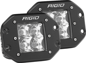 RIGID Spot Flush Mount Black Pair D-Series Pro - 212213