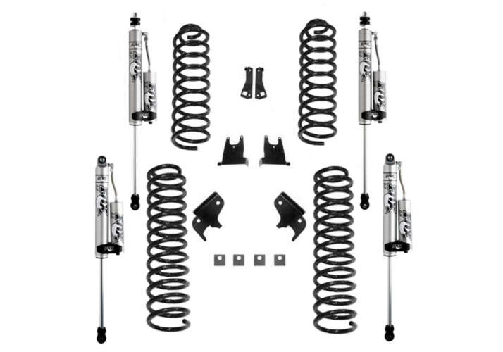 Jeep Lift Kit, FOX 2.5 Front Shocks, Jeep 4 Inch Lift