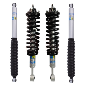 Bilstein 5100 0-2 Lift Front Coilovers with OE Replacement Coils and 5100 0-1 Rear Lift Shocks for 2014 Ford F-150 4WD