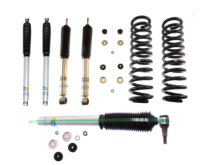 Bilstein 5112 2 Front and Rear Levelling Lift Kit with B8 5100 Steering Stabilizer for 2005-2016 Ford F250 4WD