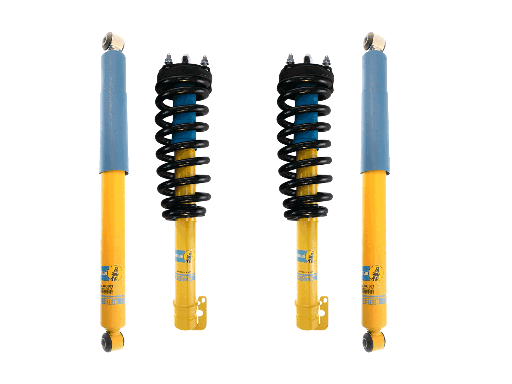 Bilstein 4600 Assembled Coilovers with OE Coils and Rear 4600 Shocks