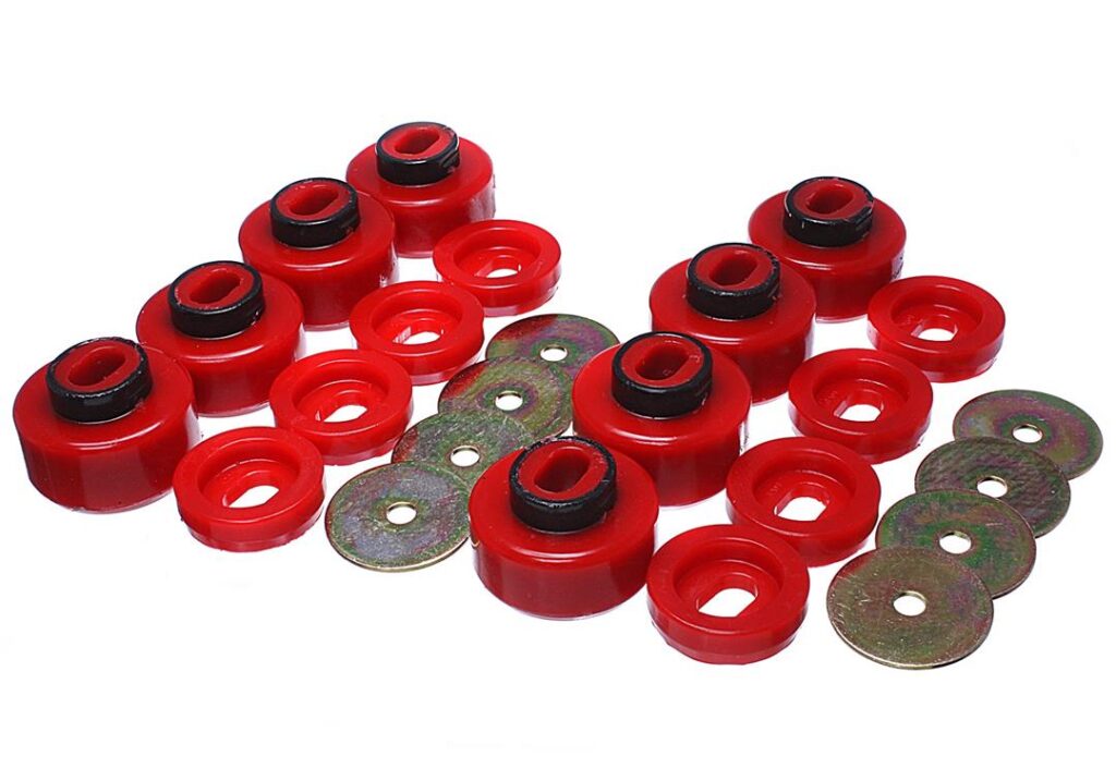 Energy Suspension Body Mount Bushings Red for 2007-2010 Chevrolet Silverado 2500 HD 4WD 3.4162R