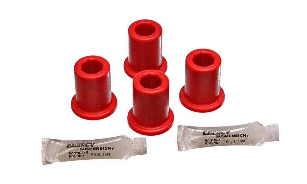 Energy Suspension Rear Leaf Spring Shackle Bushing Red for 1989-1995 Toyota Pickup 4WD 8.2111R