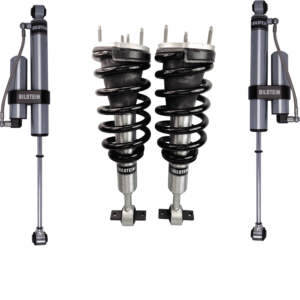 Bilstein B8 6112 0-1.2 Front Assembled Coilovers with B8 5160 RR 0-1 Rear Lift Reservoir Shocks for 2019-2023 Chevy-GMC Sierra Silverado 1500 Trail Boss-AT4 2WD-4WD