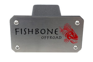 Hitch Cover For 2 Inch Hitch Black Powdercoated Steel Fishbone Offroad - FB32096