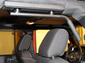 Jeep JK Grab Handles Front and Rear 07-18 Wrangler JK 4 Door Steel Black Textured Powdercoat Fishbone Offroad - FB25034