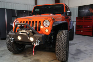 Jeep JK Stubby Bumper W/Tube Guard 07-18 Wranger JK Black Texured Powercoated Fishbone Offroad - FB22001