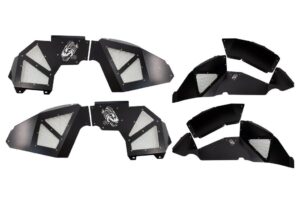Jeep JL Inner Fenders For 18-Current Wrangler JL Front/Rear Set of 4 Aluminum Black Powdercoat Fishbone Offroad - FB33130