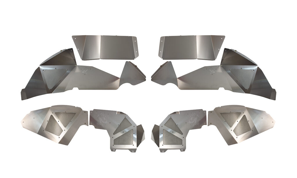 Jeep JL Inner Fenders For 18-Current Wrangler JL Front/Rear Set of 4 Aluminum Raw Fishbone Offroad - FB33108
