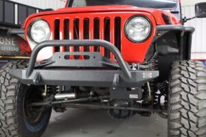 Jeep TJ Steering Box Skid Plate 97-06 Wrangler TJ Black Textured Powdercoat Fishbone Offroad - FB23065