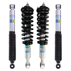 Bilstein 5100 0-2 Lift Assembled Front Coilovers with OE Replacement Springs and 1-1.5 Rear Lift Shocks for 1995-2004 Toyota Tacoma