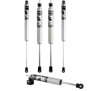 FOX 5.5-7 Front, 4-6 Rear Lift IFP 2.0 Body Shocks with 2.0 Performance TS Steering Stabilizer for 2017-2022 Ford F-250 4WD