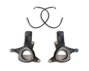 MaxTrac 5" Lift Spindles with Brake Lines for 2016-2018 Silverado/Sierra 1500 2WD or 2015-2020 GM SUV 2WD-701550