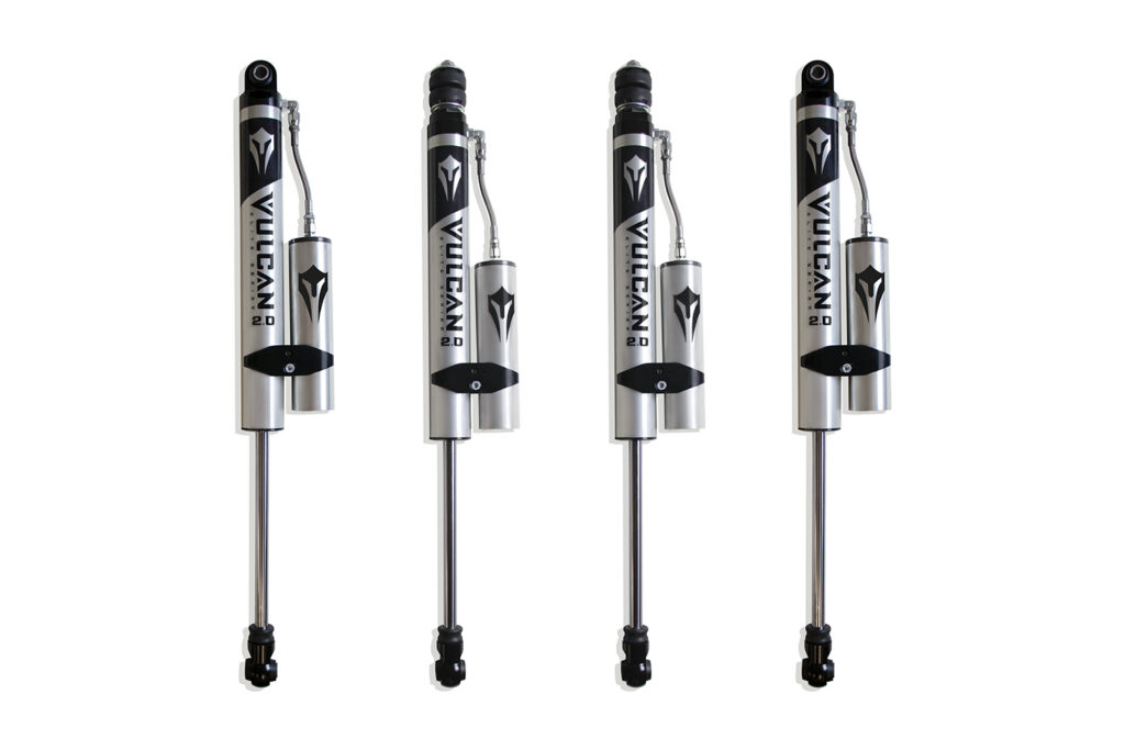 MaxTrac Front & Rear Vulcan Series Reservoir Shocks – 2.5" Lift Height for 2017-2024 F-250/F-350 4WD-943325VR