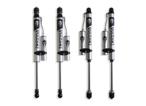 MaxTrac Front & Rear Vulcan Series Reservoir Shocks – 2.5" Lift Height for 2014-2024 RAM 2500 4WD-947225VR