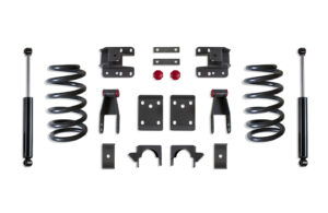 MaxTrac 2"/4" Lowering Kit with Coils for Ext/Crew Cab for 2007-2013 Silverado/Sierra 1500-K331324-8