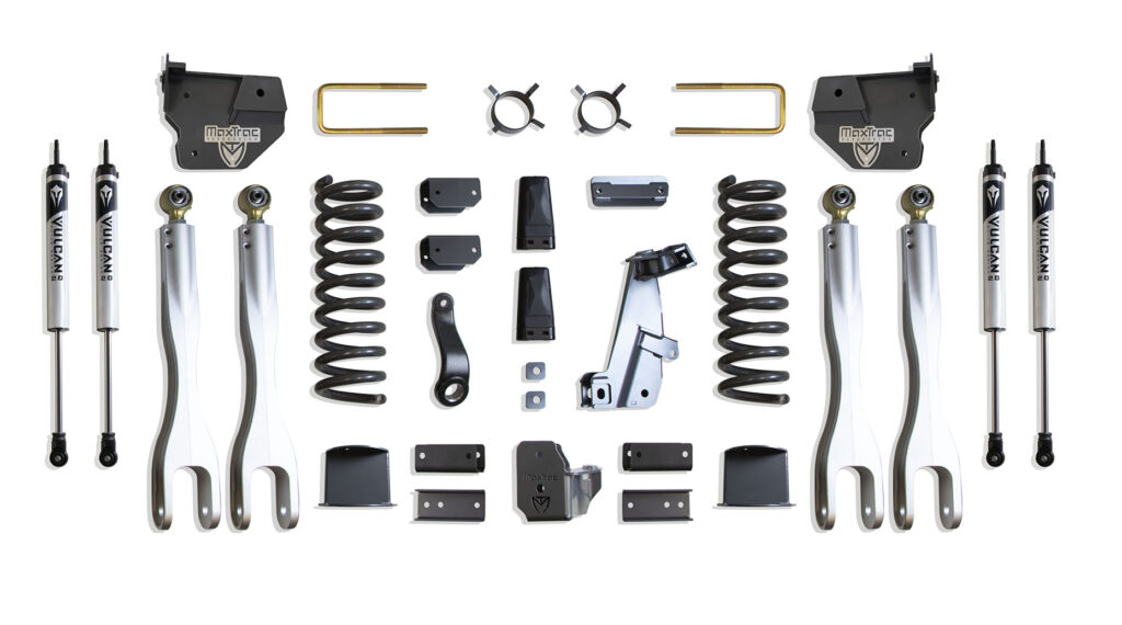 MaxTrac 8" Lift Kit with 4-Links and Vulcan Shocks for Factory Rear Air Ride for 2014-2018 RAM 2500 Diesel-K947285VLA
