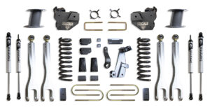 MaxTrac 8" Lift Kit with 4-Links and Vulcan Shocks for Factory Rear Air Ride for 2013-2018 RAM 3500 4WD Diesel-K947385VLA