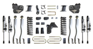 MaxTrac 8" Lift Kit with 4-Links and Vulcan Reservoir Shocks for Factory Rear Air Ride for 2019-2024 RAM 3500 4WD Diesel-K947585VRLA