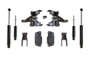 MaxTrac 2"/4" Lowering Kit with Spindles and HD Rotors for 1988-1998 Silverado/Sierra 1500 2WD-KS330524H