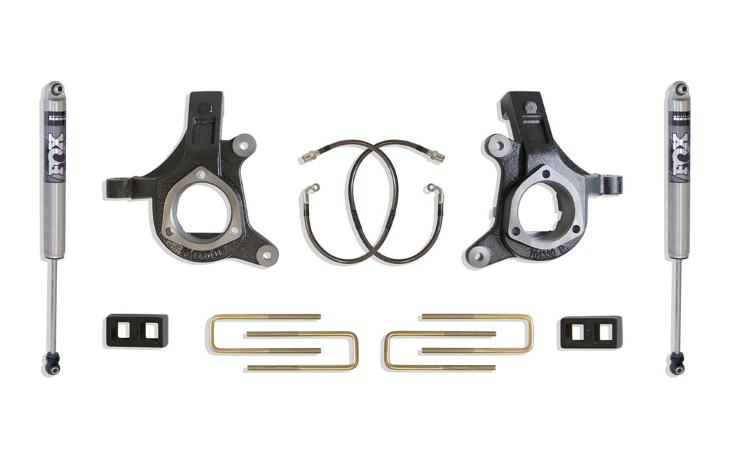 MaxTrac 3" Lift Kit with Fox Shocks for 2007-2016 Silverado/Sierra 1500 2WD (Cast Steel Arms)-KS881332F