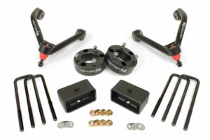 MotoFab 3" Front 2" Rear Leveling Lift Kit with Upper Control Arms - 2017-2018 Chevy Silverado / GMC Sierra 1500