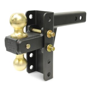 MotoFab Adjustable Trailer Hitch 4" Drop 2" Square Shank Drop hitch 2" and 2 5/16" Balls - Universal Fit