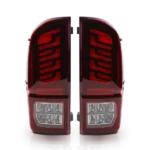 Attica 4x4 Black Red Lens Rogue Series Tail Lights for 2016-2023 Toyota Tacoma
