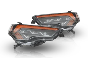 Attica 4x4 Gloss Black Clear Sol Series Headlights for 2014-2023 Toyota 4Runner
