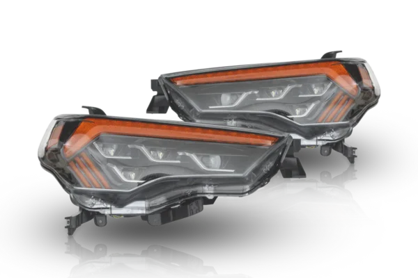 Attica 4x4 Gloss Black Clear Sol Series Headlights for 2014-2023 Toyota 4Runner